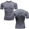 BAGLEV T-Shirt A Compressione Personalizzata Personalizza Il Tuo Logo di Design Uomo Donna Stampa Manica Corta T-Shirt Ad Asciugatura Rapida Jogging Palestra Sport Fitness Allenamento Color3,S