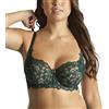 Panache Reggiseno da Donna a Coppa Intera - Pizzo Trasparente con Spalline Laterali e Supporto in Rete Elasticizzata, Verde foresta, 4D (Taglia Produttore: 36D)