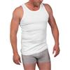 Basic Treasure Pacco da 5 Canottiere Uomo 100% Cotone, Canotta Smanicata | Costina Fine e Traspirante, Scollo Rotondo, Taglio Lungo che Non Risale, Estive, Bianche Nere o Grigie, Taglie M-3XL