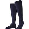 FALKE Tiago M Kh sostenibili cotone filo di Scozia al ginocchio tinta unita 1 paio, Calzini lunghi Uomo, Blu Dark Navy 6375, 41-42