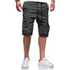 JACKETOWN Pantaloncini Uomo Pantaloncini Cargo Uomo Bermuda in Cotone Pantaloni Casual Estivi Elasticizzati in Vita con Tasche
