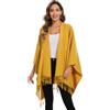 colornival Elegante Mantella da Donna con Fronte Aperto Poncho Morbido, Adatto per Primavera, Autunno e Inverno
