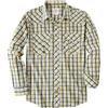 Dubinik® Camicia Uomo Quadri Bottoni Vintage Casual con Bottoni Automatici Western Cowboy Regular Fit Giallo Limone S