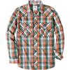Dubinik® Camicia Uomo Quadri Bottoni Vintage Casual con Bottoni Automatici Western Cowboy Regular Fit Verde Arancione S