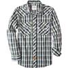 Dubinik® Camicia Uomo Quadri Bottoni Vintage Casual Camicia con Bottoni Automatici Western Camicia Cowboy Uomo Regular Fit