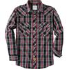 Dubinik® Camicia Uomo Quadri Bottoni Vintage Casual con Bottoni Automatici Western Cowboy Regular Fit Nero Rosso 3XL