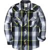 Dubinik® Camicia Uomo Quadri Bottoni Vintage Casual con Bottoni Automatici Western Cowboy Regular Fit Giallo Nero XL