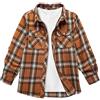 JACKETOWN Camicia Camicia da Bambino a Maniche Lunghe a Quadri per Bambini Camicia Casual per Bambini Camicie in Cotone Camicia per Bambini con Taschino sul Petto