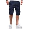 JACKETOWN Pantaloncini Uomo Pantaloncini Cargo Uomo Bermuda in Cotone Pantaloni Casual Estivi Elasticizzati in Vita con Tasche