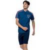 LOTTO homewear Pigiama Corto Uomo Cotone *Lotto* Estivo, Sportivo Pantaloncino T-Shirt (IT, Testo, M, Regular, Regular, Jeans 134)