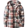 SwissWell Camicia Uomo Flanella Camicia Quadri con Cappuccio Uomo Manica Lunga Casual Felpe Beige Borgogna M