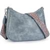 APHISON Piccola borsa a tracolla con tracolla larga, borsa a tracolla da donna in pelle vegana con tracolla rimovibile, tasca per carte di credito
