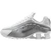 Nike Shox R4 - Scarpe per Bambini Grandi (CW2626-101, Bianco/Cremisi Brillante/Argento Metallizzato), Bianco/Bianco/Cremisi Brillante/Argento Metallizzato, 6.5 Big Kid