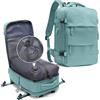 bergsalz Zaino 40x30x20 Sottovuoto,Zaino Ryanair 40x20x25 Da Viaggio Bagaglio a Mano 40x30x20 Con Sottovuoto Integrato Da Donna Uomo Blu