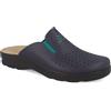 Fly Flot | Man Professional, Zoccoli Sanitari Uomo con Elastico Regolabile, Ciabatta con Tomaia in Pelle Forata, Sottopiede imbottito in Pelle Antishock, Blu, 39