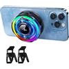 Stjiatu Ventilatore magnetico per cellulare da gioco, ventilatore per cellulare iPhone per tempo caldo, custodia portatile RGB per cellulare, Ventilador para telefono iPad, mantieni fresco il telefono, per