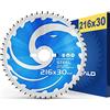FALKENWALD ® Lama per sega circolare 216 x 30 mm ideale per acciaio - Lama per sega circolare 216 x 30 compatibile con Bosch GCM 8, Makita