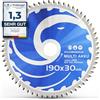 FALKENWALD® Lama per sega 190 x 30 mm (batteria) - ideale per legno, metallo e alluminio - Compatibile con Bosch GKS 65, PKS 66 AF - Lama universale per sega circolare 190 x 30 mm