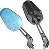 Kaedear Coppia Specchietti Pieghevole Moto Kaedear 8mm 10mm Lente Blu Alluminio Giappone