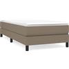 vidaXL Struttura letto in tessuto taupe 80x200 cm