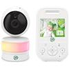 LeapFrog Baby monitor video LeapFrog con schermo LCD da 2,8 pollici, rotazione orizzontale e verticale, autonomia di 12 ore e portata di 300 metri