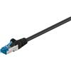 Goobay 10x Goobay 93787 Cavo patch CAT 6A, S/FTP (PiMF), nero, 3 m - conduttore in rame (CU), guaina senza alogeni (LSZH)