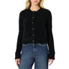 Amazon Essentials Giacca con Bottoni Bouclé in Misto Lana, Vestibilità Classica Donna, Nero, M