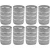 cyclingcolors 8x Cappucci delle valvole cappuccio tappi valvola in alluminio Schrader per pneumatici bici moto auto auto quad monopattino, argento