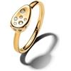 PANDORA Anello da donna medio ovale con sigillo con zirconi, colore oro, 164672C01, 54/17,2, Argento sterling, Zirconie sintetico