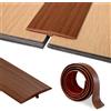 Bocguy Profilo di transizione autoadesivo, profilo a T, PVC listello di transizione 5 x 100 cm, per porte e pavimenti di collegamento di piastrelle in laminato