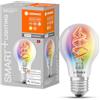 LEDVANCE Lampada Smart LED con tecnologia Wifi, base E27, dimmerabile, colori RGB e colore della luce variabile, forma classica A, trasparente, controllabile con Alexa, Google e App, 1 confezione