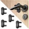 FEIHS 4 Pezzi blocca maniglia porta, blocco porta scorrevole,Stopper finestra,Sblocco tramite pulsante a doppia funzione,per camere da letto, cucine, soggiorni, uffici, scuole e dormitori