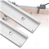 Xcalibur Tooling 2 x 800 mm T Track Mitra Track Jig in lega di alluminio T-Track Fixture Slot Straight Edge Strumento di bloccaggio T-Slot Track per la lavorazione del legno, fresatrice, sega da tavolo, resistente