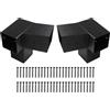 Zoegneer Staffa inclinata per pergola da tetto per travi 4x4 - Supporto per copertura patio in acciaio nero (sinistra 15°+destra 15°)