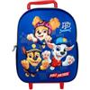 mybagstory | Zaino con ruote Paw Patrol 3D | Trolley Scuola Blu con Chase Marcus e Ruben | Piccolo Zaino per bambini da 36 cm | Zaino con ruote per bambini per viaggi e scuola