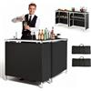 VEVOR Tavolino da Bar Pieghevole e Portatile 2 Pezzi per Esterno, Mobile Pieghevole 980 x 385 x 870 mm, con Borsa per il Trasporto e Ripiano Portaoggetti, per Servizi Bancarelle Eventi Feste e Fiere