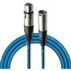 Stagg - Cavo da Microfono di Alta Qualita XLRf to XLRm,3m, Blu