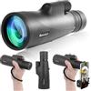 BOSSDUN Telescopio Monoculare 10-30x50 per Adulti, Cannocchiale Monoculare HD Impermeabile con Smartphone per Birdwatching, Escursionismo, Caccia, Campeggio, Viaggi (black)