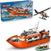 LEGO City Kustwacht Reddingsboot met Helikopter Speelgoed voor Kinderen - Noodvo