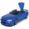 CAMSHOP Nissan Skyline GT-R BNR34 custodia tessuto bagnato blu viola canna di...