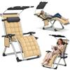 UISEBRT Sedia a sdraio pieghevole con parasole regolabile 90-170°, con cuscino per il collo, portabevande e tasca laterale, portata fino a 160 kg, per giardino, balcone e campeggio, beige