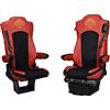 PRESTIGE LINE Coprisedili per Camion in MERCEDES ACTROS MP 4 dal 2011, MP 5 dal 2019 Sedile Passeggero, non Molleggiato Rosso - Set coprisedile Resistente, Elegante e Facile da Montare