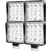 CCLIFE Faro da Lavoro Led 12V 48W Auto Trattore Impermeabile IP67 6000K per Moto Fuoristrada ATV SUV Camion,4pezzi 13x11x2cm CushHom