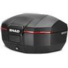 Generico BAULETTO VALIGIA TOP CASE SH51 COVER CARBON 51 LT SH 51 + SCHIENALINO D0RI75 compatibile con SHAD supporti
