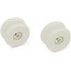 Gardinia Pomello avvolgicorda con Viti, per veneziane, 2 Parti, 6 Pezzi, Plastica, Bianco