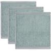Möve Superwuschel - Set da 3 lavette, 30 x 30 cm, 100% cotone, colore verde tè