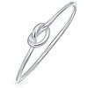 Bling Jewelry Anello A Nodo D'Amore Infinito Impilabile Semplice E Minimalista In Stile Midi Per Donna Fidanzata. Sottile Fascia Di 1 Mm In Argento Sterling .925