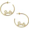 Barbie Orecchini a cerchio con logo scrittura Barbie (oro)