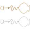 WRITWAA Bracciale ad Anelli Serpente da Dito Donna in Lega, 2 Pezzi | Stile Elegante e Creativo, per Festa e Uso Quotidiano, Design Delicato e Unico, Giovane Donna