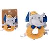 DODO D'AMOUR - Doudou Rattle - Elephant - 022291 - Mustard - Polar - Birth - Plush - Baby - Reassuring - Soft - Washable - 13 cm x 10 cm - from 0 Months.